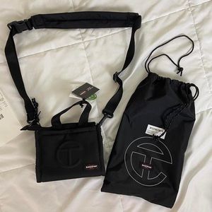 Selling my Black small AUTHENTIC nylon Telfar Eastpak